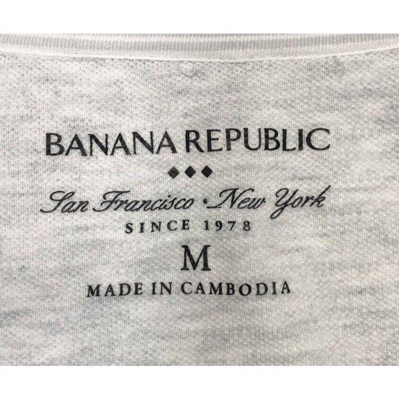 Banana Republic Men's Polo Shirt M Medium Solid Gr - Picture 6 of 6